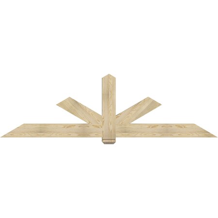 Ekena Millwork Kennewick Rough Sawn Timber Gable Bracket, Douglas Fir, 96"W x 28"H x 4"D x 6"F, 7/12 Pitch GBW096X28X0406KEN00RDF